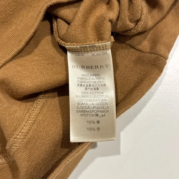 Burberry Brit Mens 1/4 Zip Sweatshirt Horse Logo Nova Check Trim Collar Size S - Picture 9 of 11